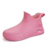 Autumn and winter low-top rain shoes women's fashion outer wear short tube adult women's cute waterproof shoes non-slip women's cotton warm