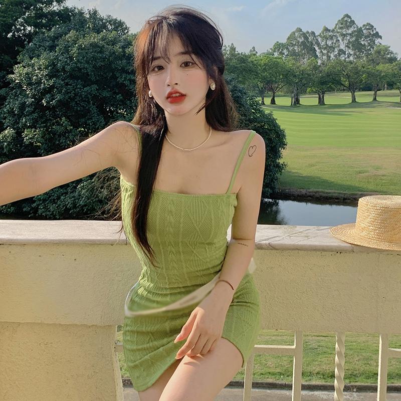 Slim Sexy Summer Retro Sleeveless Women's Dress Versatile Sling Dress