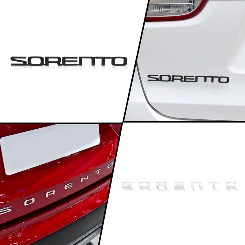 3D ABS SORENTO Letter Logo Rear Bumper Tail Trunk Sticker Car Styling For KIA Sorento 2004-2020 2021 Auto Accessories
