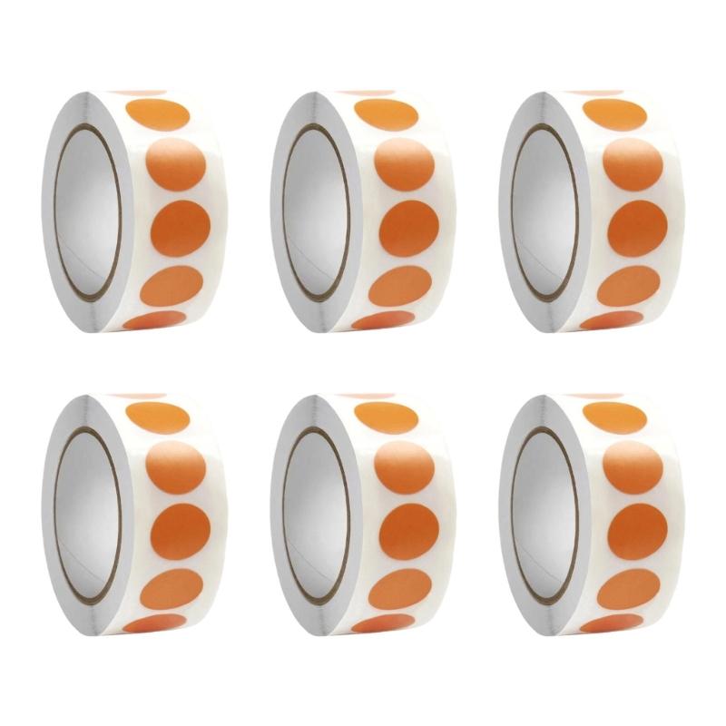 6 Rolls Circle Sticker Round Sticker Red Dot Sticker For File Sorting Inventory Marking Classroom Supplies