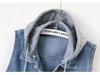Damen Slim Denim Weste, Vielseitige Ärmellose Jacke mit Revers für Frühling/Herbst 2025