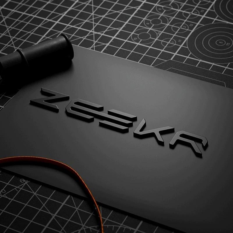 AAXU1 For Zeekr 7X 001 007 Car Logo Personalized Modification Matte Metal Car LogoTrendy Style Blackened Decorative Logo