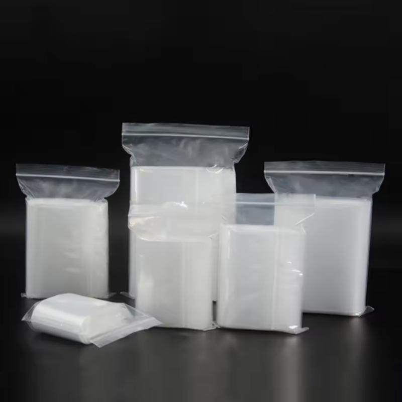 Stobag clear resealable small zipper bag assorted sizes with free colorful waterproof labels gift packaging bags for sweets