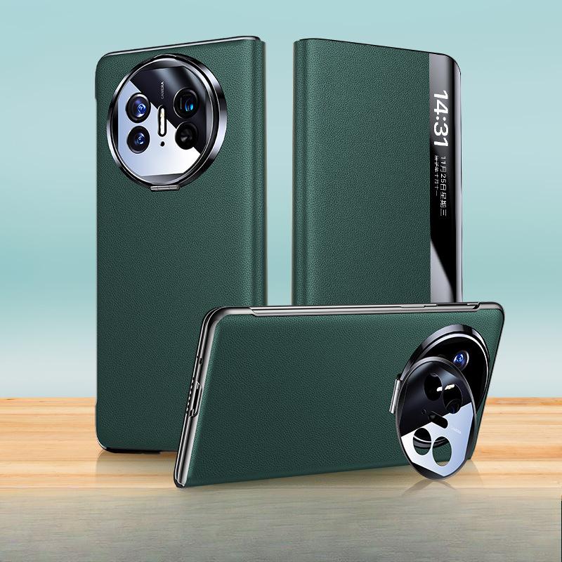 

Кожаный чехол для мобильного телефона Huawei MateX5 с кронштейном для объектива, подходит для X3 Smart Flip, противоударный, полностью закрывающий, деловой мужской кожаный чехол HUAWEI Mate X5