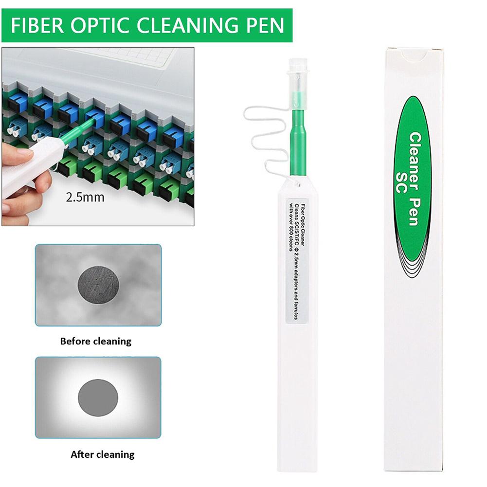 Measurement Fiber Cleaner For SC ST FC E2000 Optical Cleaner Antistatic Resin Cleaning Pen Fiber Optic Brand New