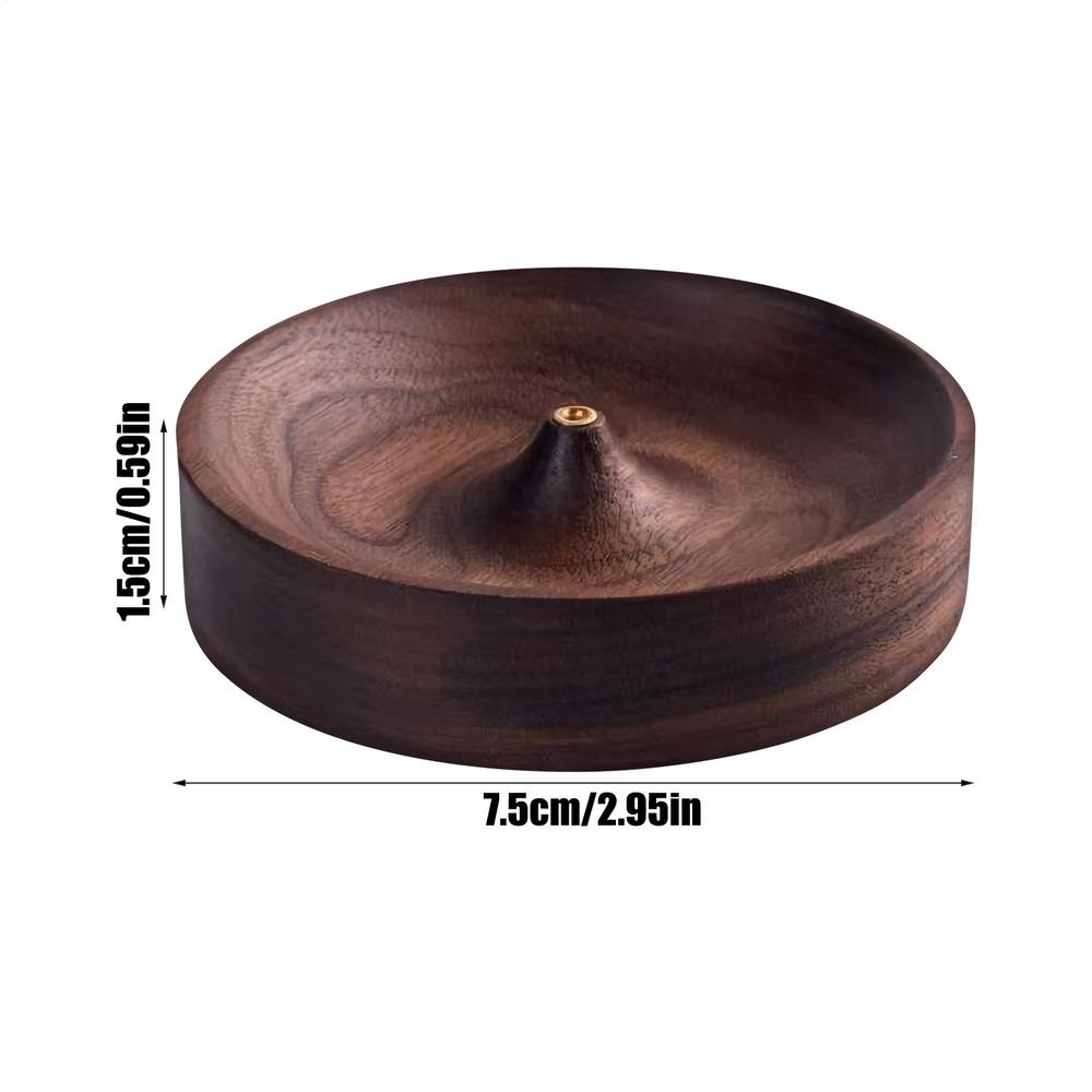 

Incense Burner Incense Holder Hand Carving Circular Design Decorative Accessories for Home Office Study Living Room Meditation