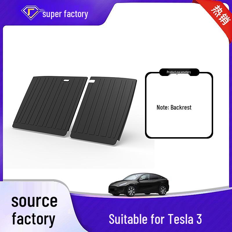 

Коврик в багажник Tesla Model 3 (2019-2025 гг.) - Аксессуары для интегрированного мата спинки из ТПЭ TPE Material [Waterproof Bag]