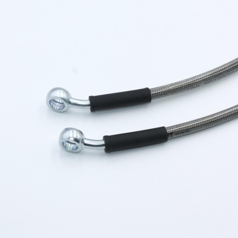 1Pair 10mm 20° Banjo + 3/8-24 Female Inverted AN3 Stainless Braided Universal Hydraulic Brake Hose Clutch Oil Line Tube