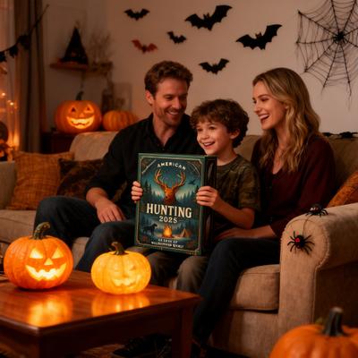 Yousheng American Hunting Advent Calendar 2025 24-Day Countdown Box for Christmas Fun Multifunctional Holiday Decoration for Kids