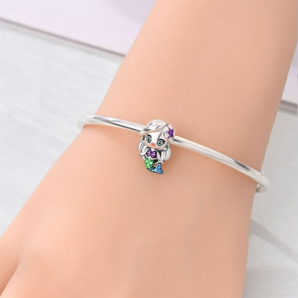 2026 Charm Charm Beads Sea Life Starfish Sea Turtle Jellyfish DIY Jewelry Bracelet Accessories 925 Silver
