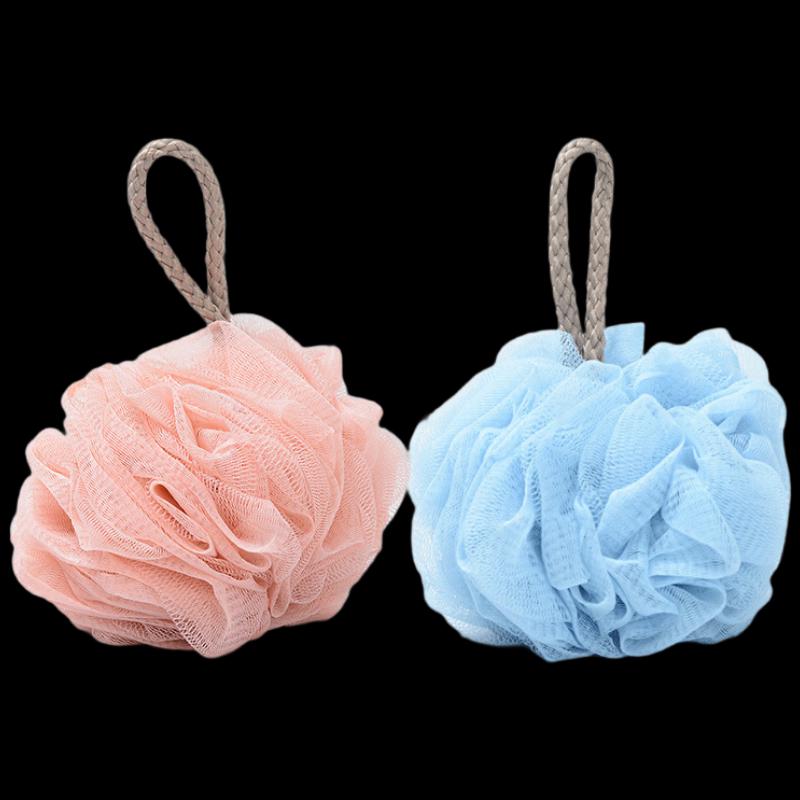 Jieliya Elegant Solid Color Bath Pouf Set