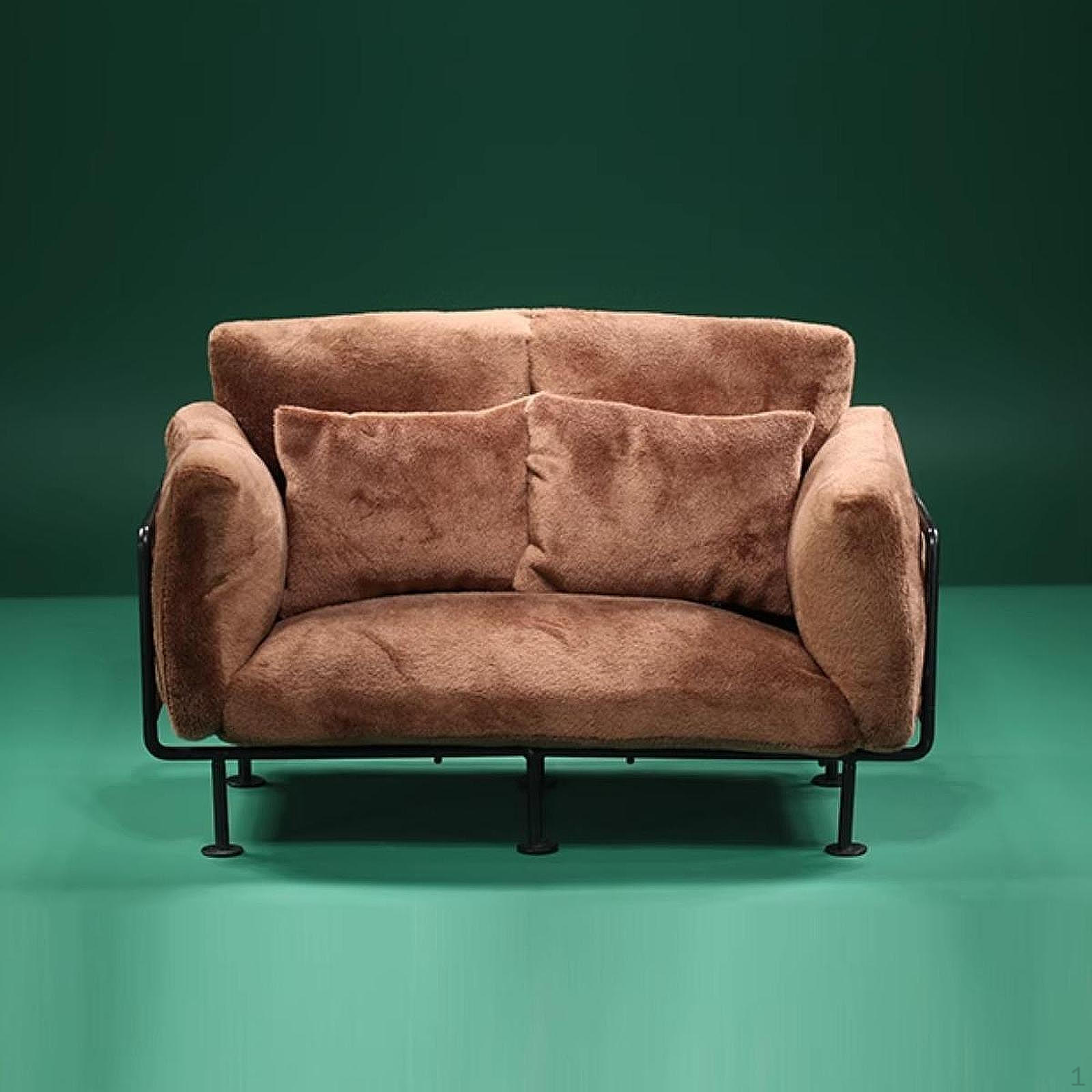 

1/6 кукольный диван мини модель миниатюрная мебель кукольные аксессуары украшения для гостиной коричневый