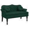 Bench with Cushions Dark Green 120.5 x 65 x 75 cm Velvet