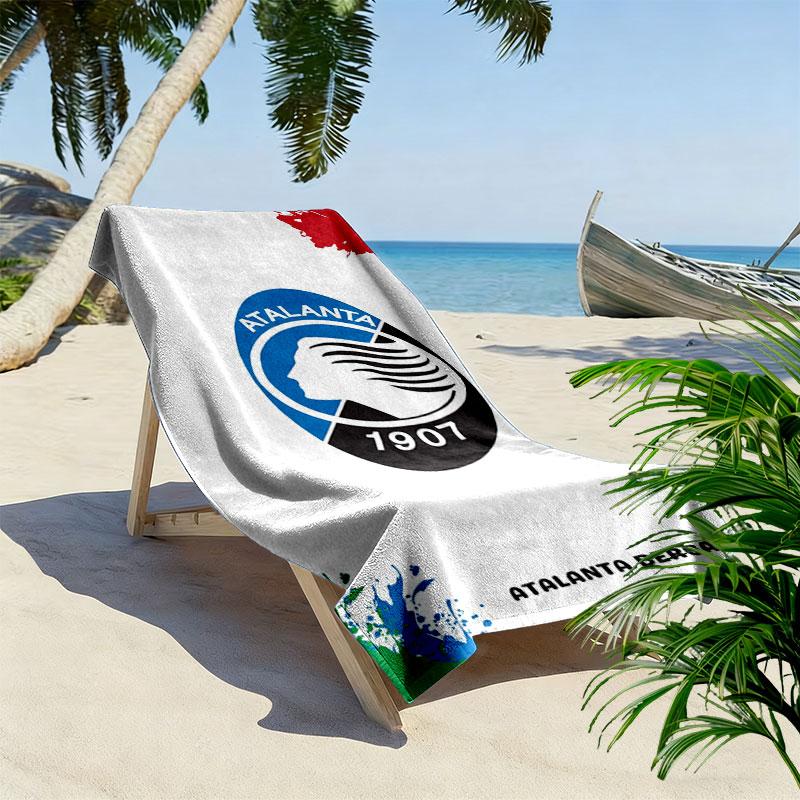 Atalanta Logo Print Beach Towel, Large Soft Quick Dry Towel for Beach Camping Swimming