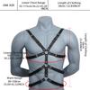 Male Pu Leather Lingerie Sexual Chest Harness Belt Men Adjustable Rave Gay Clothing  Fetish Full Body Harness Belt Strap