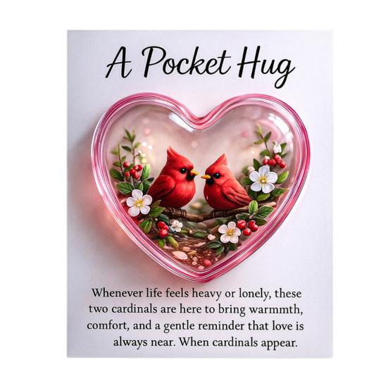 Taschenumarmungs-Token für Friseure Herzförmiges Acryl-Erinnerungsstück mit Mini-Haarwerkzeugen Wertschätzungsgeschenke für Stylisten