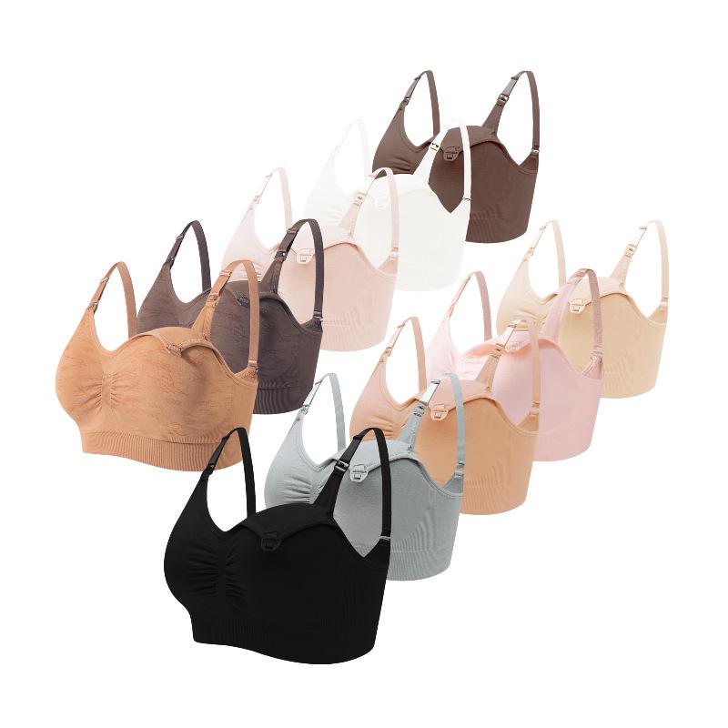 Underwire-Free Front-Opening Nursing Bra: Seamless, Anti-Sagging Maternity Support