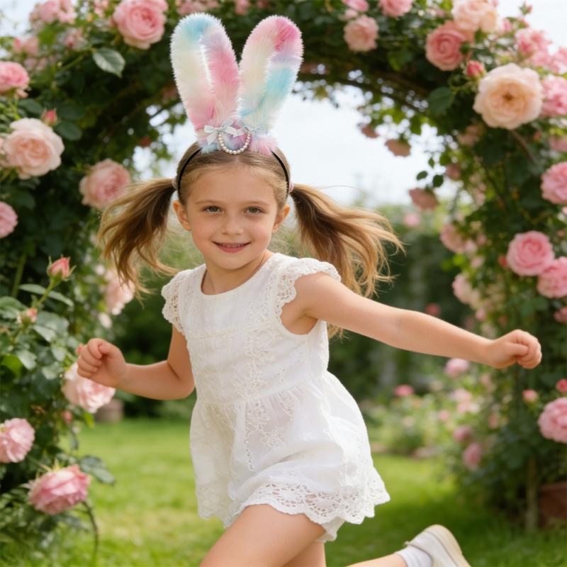 Rabbits Ears Hairband Photo Props Easter Hair Hoop Hairband Party Headpiece Fun Headbands for Music Festival