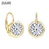Neue Mode 14K Gold Filled Ohrringe 8mm 2.0ct Moissanit Clip-Ohrringe Moissanit Schmuck Geschenk Hochzeitsfeier Ohrringe
