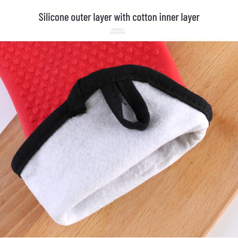 Chuyi7 Heart-Shaped Silicone Baking Gloves