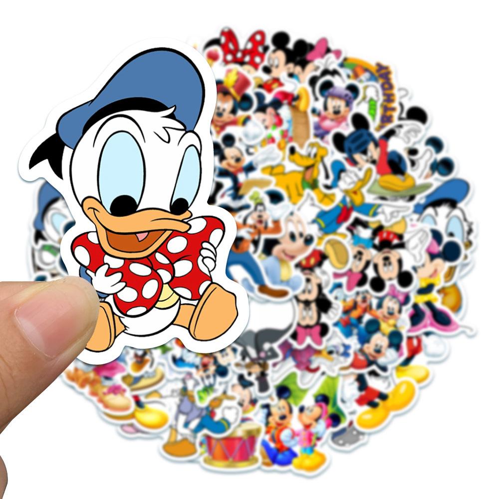 50pcs Disney Movie Mickey Mouse Sticker Animation Decal DIY Skateboard Laptop Motorcycle Cool Cute Cartoon Sticker