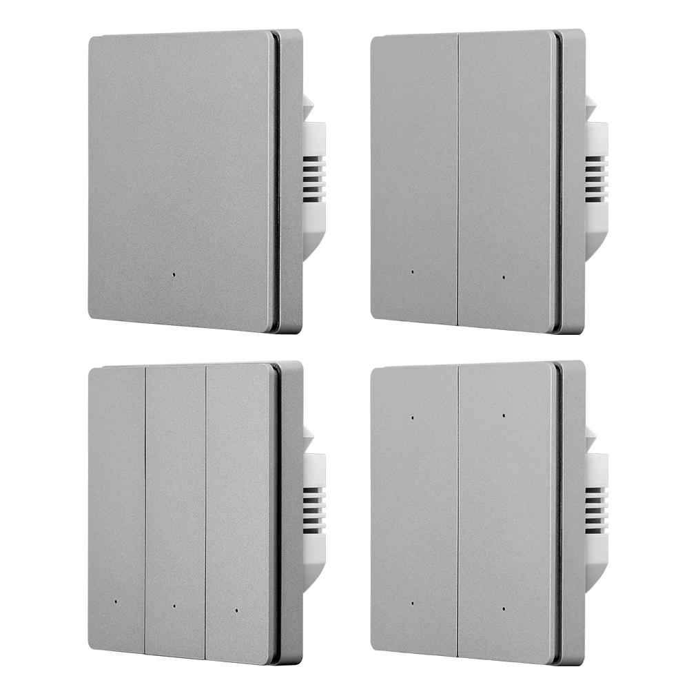 Tuya Smart Zigbee Wall Light Switch CE RoHS 1/2/3/4 Gang EU Smart Home Automation Push Button Light Smart Switch
