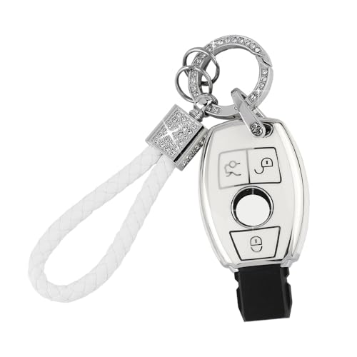 

[Catland] Держатель для ключей Mercedes Benz Чехол для ключей 3 кнопки Mercedes Exclusive A B C E Class CLA GLA GLC GLE Ключ Ключница Чехол для смарт-ключа Брелок Dres