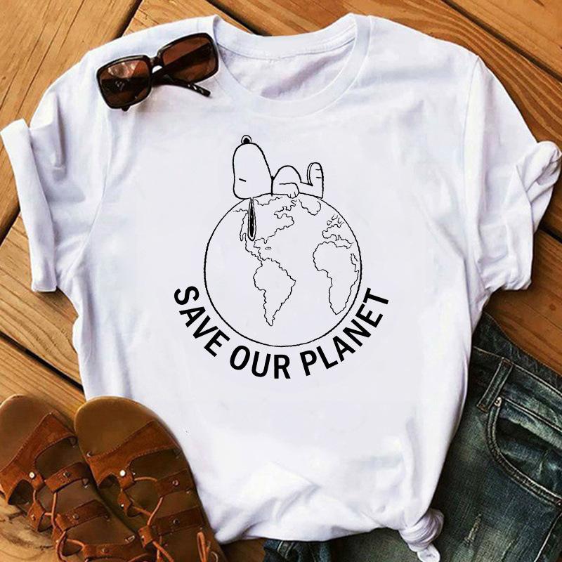 Womens Snoopy T Shirts Summer Casual Short Sleeve Harajuku Korean Style Tops Disney Print Kawaii Female Tshirt Women Top