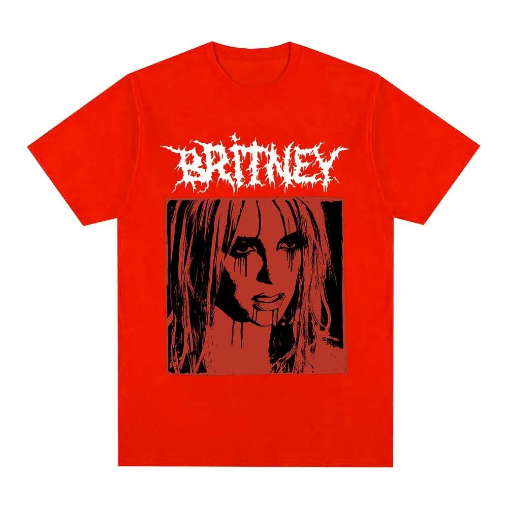 2026 Summer Britney Spears Metal Rock Graphic Tshirt Men Women Fashion Hip Hop T Shirts Vintage Short Sleeve Tee Oversized Y2k