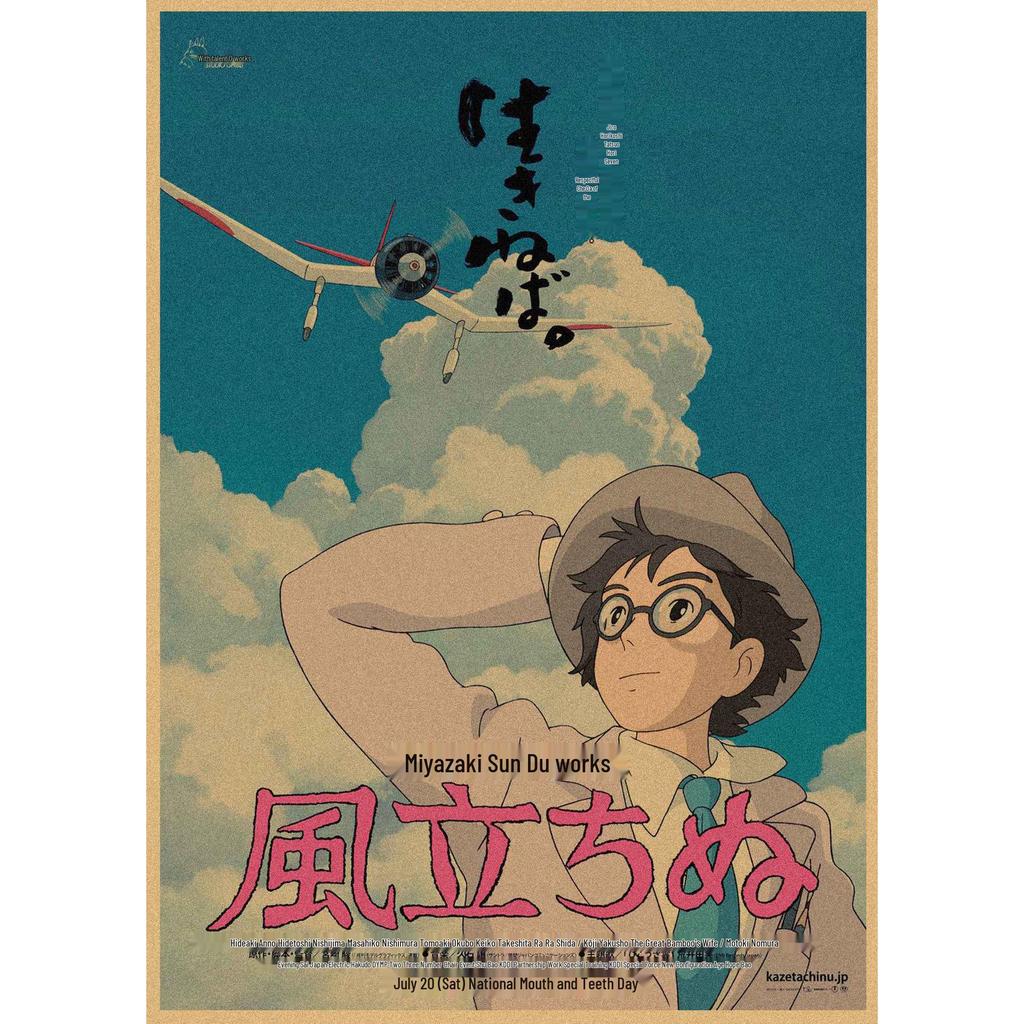 Poster da Parete in Carta Kraft Retrò: Laputa: Laputa: Castello nel cielo di Hayao Miyazaki