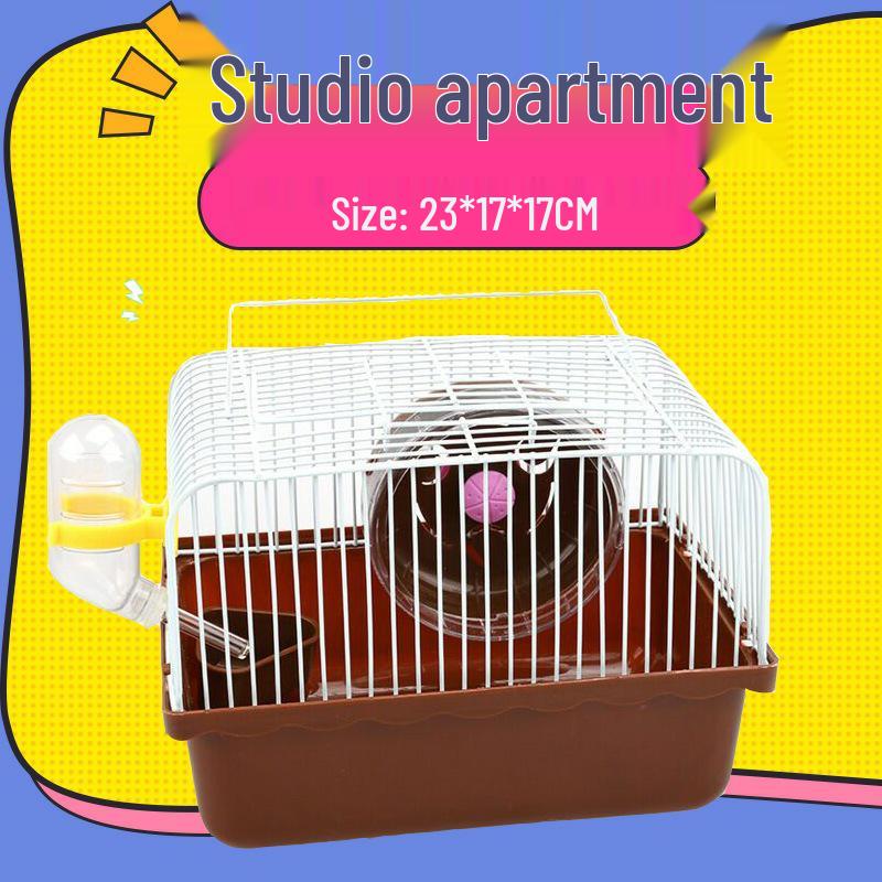 Portable Single-Layer Villa Hamster Cage - Small Pet Carrier