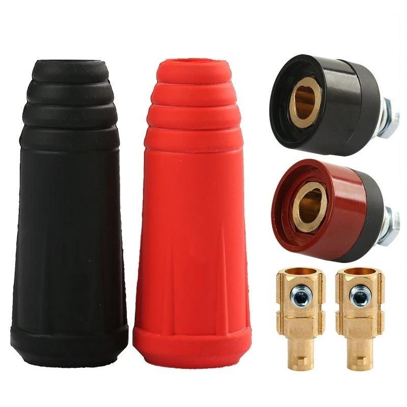 European Style Welder Quick Connectors Insulated Rubber Shell Brass Fittings For Industrial Welding Repair
