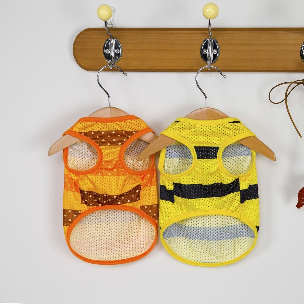 Mesh Dog Vest Bee Pattern Puppy Clothing Lovely Dog T-Shirt  Outdoor