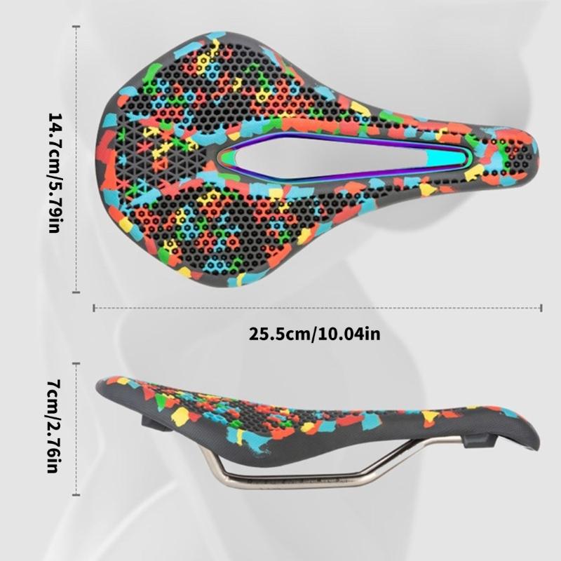 3D Bicycles Saddles Hollow Bikes Seats Cushion Shock Absorbs Comfortable Ventilate Hole for Mountain Bikes Road Bikes