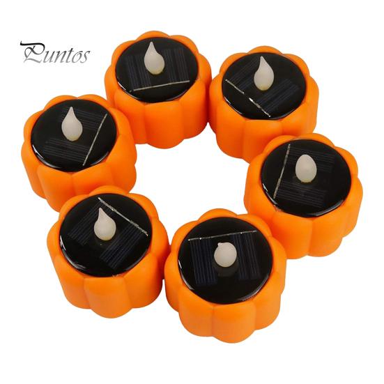 Versatile Indoor Outdoor Night Decor Solar Pumpkin Garden Light, Flickering LED Candle Lantern, Waterproof Holiday Atmosphere Table Decorations