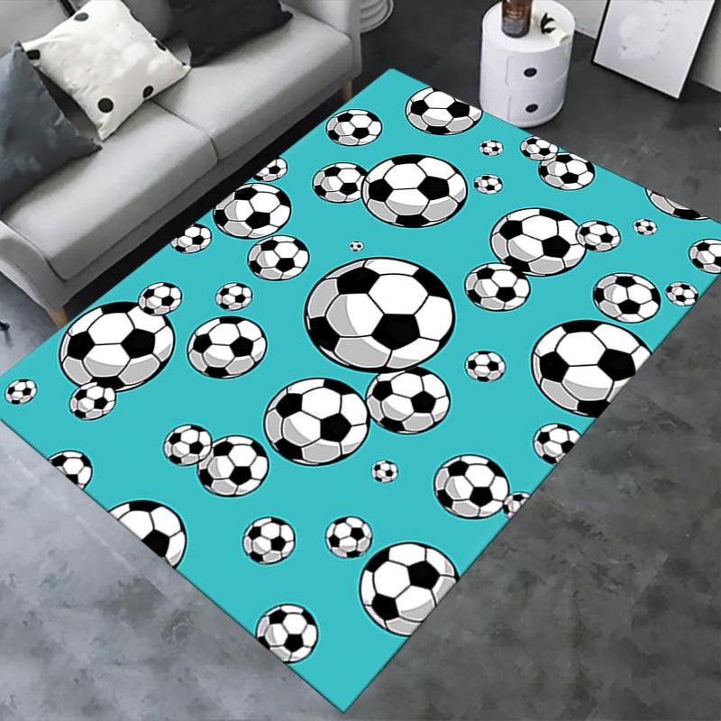 Office Carpet Soccer Ball Patterned Rug for Sofa Protection Under Chairs