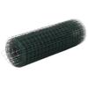Vidaxl Mesh Fence, Steel and PVC, 10X0.5 M, Green