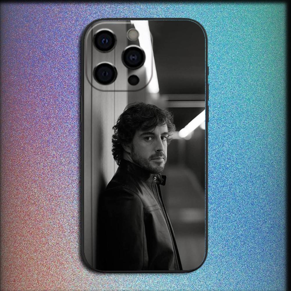 14 Driver F-Fernando Alonso Phone Case For iPhone 16,15,14,13,12,11,Pro,X,XS,Max,XR,Plus,Mini Soft Black Cover