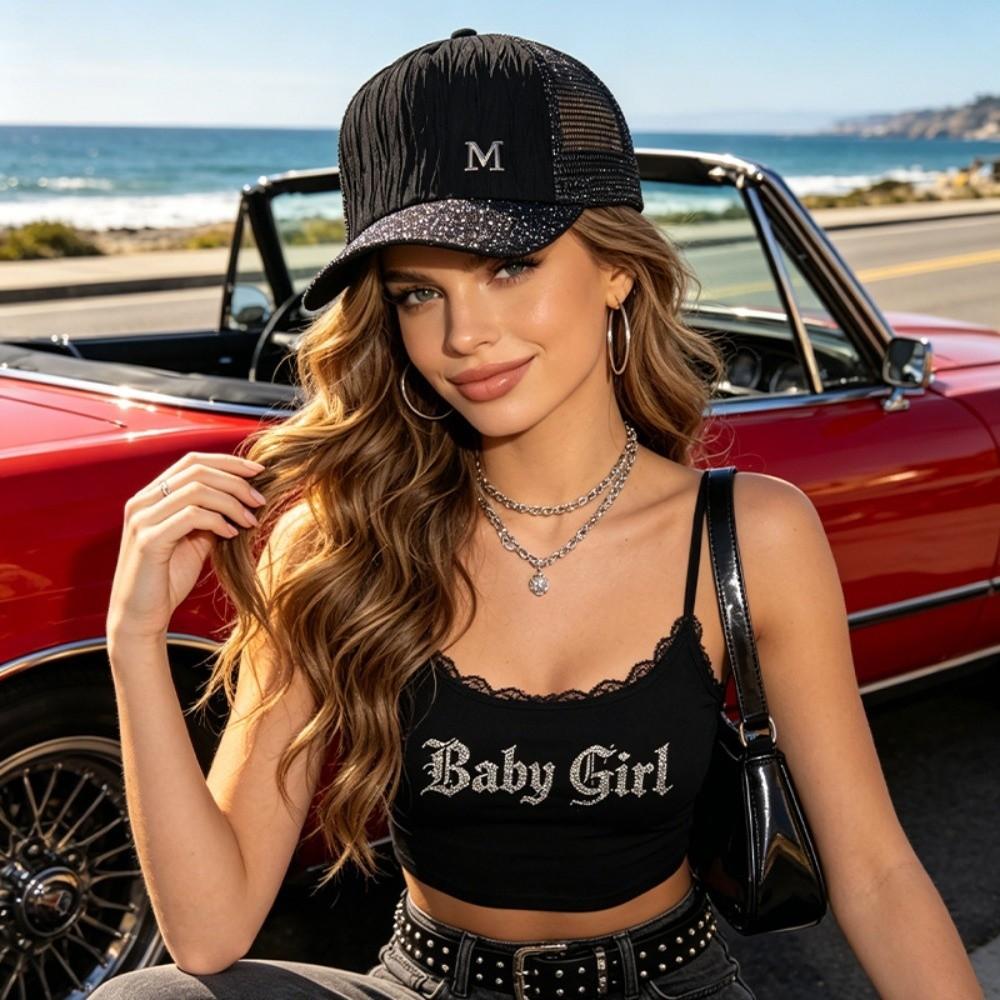 Breathable Sequins Baseball Cap Sun Protection Baseball Hats Fashion Sunscreen Hats  Outdoor