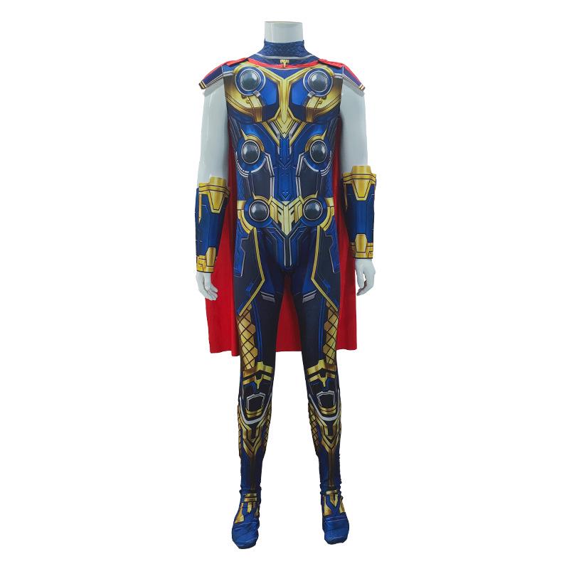 Neuer trendiger Halloween Thor Cosplay Bodysuit mit Handgelenksumhang
