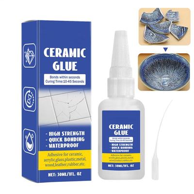 Adhésif de réparation céramique Fixation rapide pour la maison Fissures de porcelaine Colle polyvalente pour poterie Longue durée et durable Pour les projets de bricolage