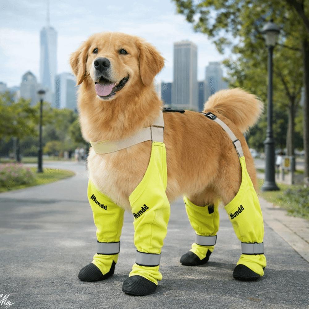 Anti-dirty Dog Foot Covers Waterproof Puppy Shoe Cover Suspenders Four-Legged Pants  Going Out