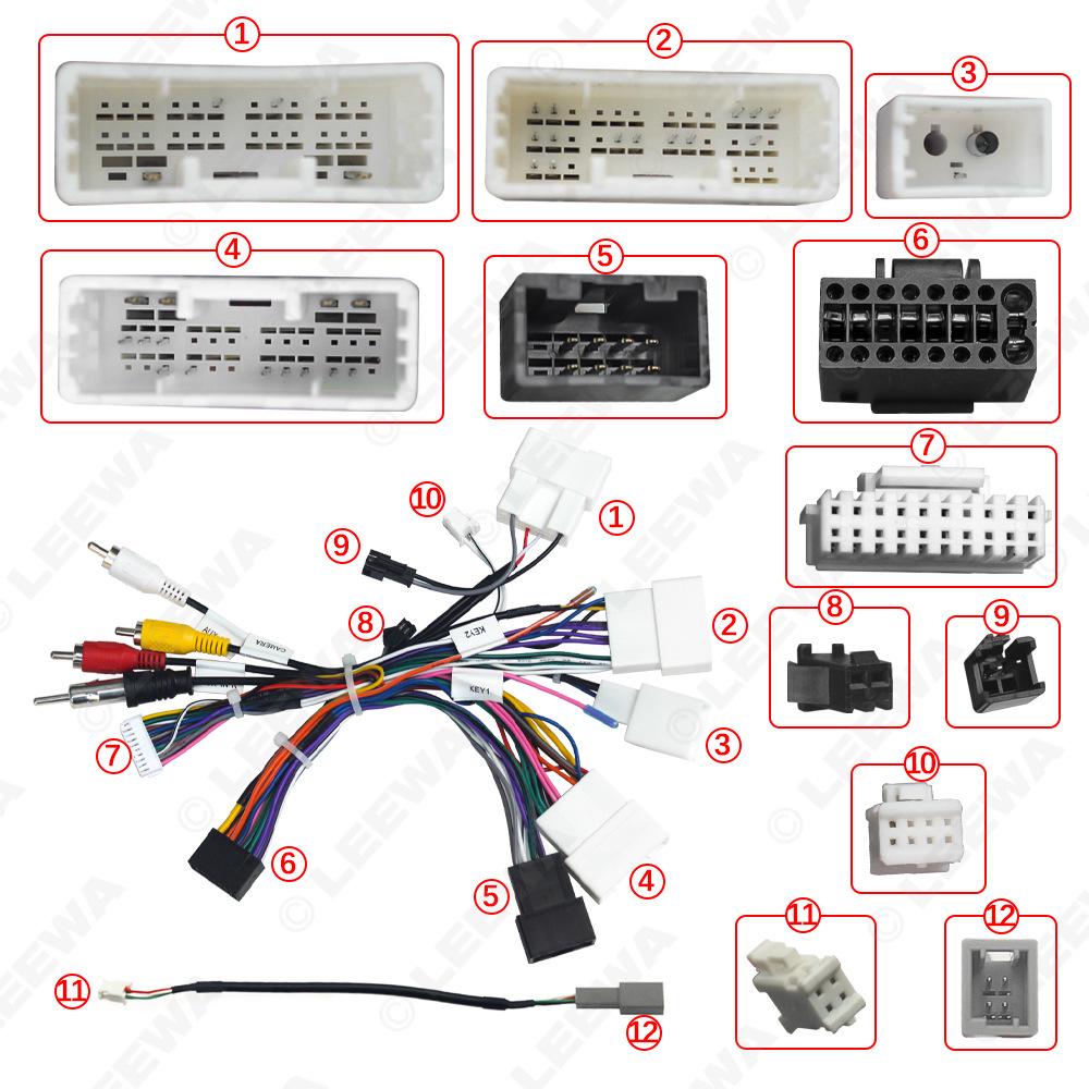 Compatible Power Cable for Toyota 2022: Prado, Highlander, Levin, Corolla Cross, Frontlander, Venza - Large Screen Navigation.