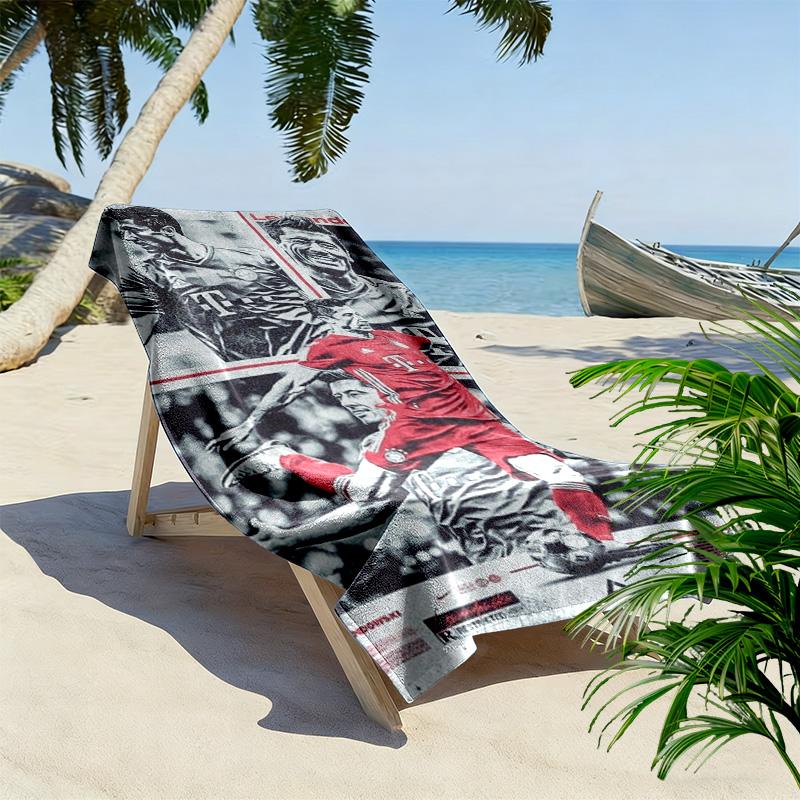 Bayern Munich Legend Lewandowski'S Legacy Beach Towel Portable For Travel Outdoor Camping Outdoor Pool Towel Quickdrying Swim Towel Swim