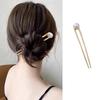 Einfache Imitation Perlen Haarstäbchen Elegante U-Form Metall Haarspangen für Damen Mädchen Mode Dutt Styling Werkzeuge Haar Accessoires