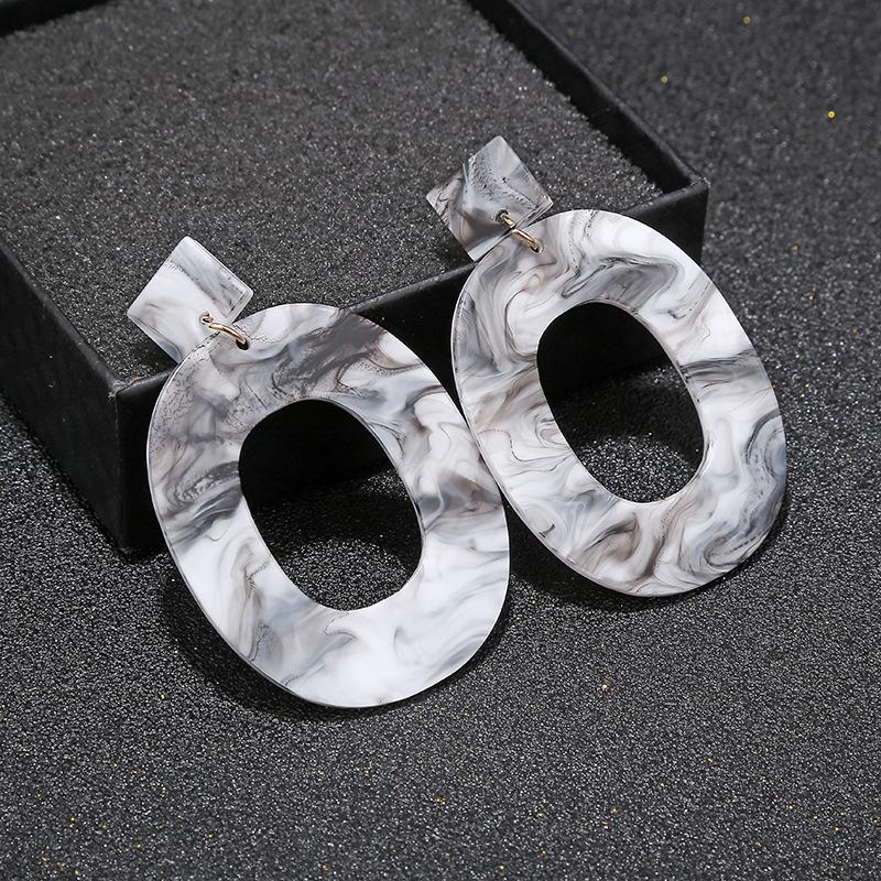 Japanese and Korean Popular New Retro Personalized Geometric Long Earrings