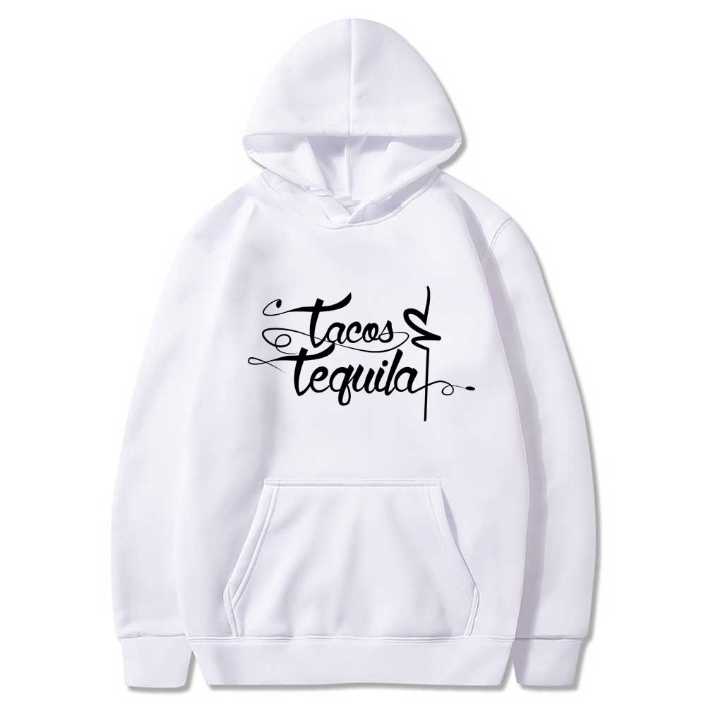 Tacos Letter Design Printed Women Hoodies Fashion Fleece Hoody Creativity Pullover Clothing Street Loose Sweatshirts Women'S