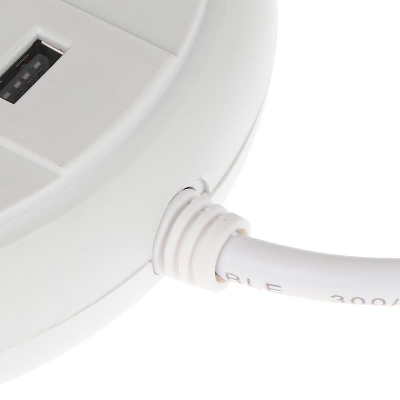 AB Fişli Evrensel Güç Şeridi Tip-C 2 USB Portlu 4 Yollu AC Priz Uzatma Priz Soketi Şarj Elektrik Soketi