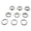 Eyelet Grommet Ring Kit 4/5/6/8/10/12mm Stainless Steel Eyelets Grommets with Washer Silver for Leather Craft Repair Shoes