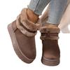 2025 Fall/Winter New Fleece Thickened Round-toe Snow Boots Women's Fashion Muffin Thick-soled Warm Sleeve Boots